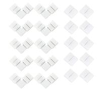 20 PCS 4 Pin L Shape LED Light Strip Connector Unstructured Gapless Flat Adapter Connector Terminal Extension Light Strip Connector