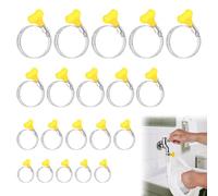 20 Pcs 4 Size Hose Clips Set with Handle, Adjustable Handle Hose Clamps 16mm-40mm Range Garden Hose Clamp, Stainless Steel Pipe Clamps for Hose Pipe Tube Securing Home Gas Flexible Connections