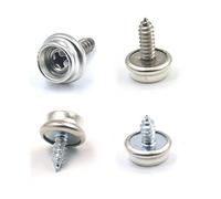 20 Pcs 5/8" 15mm Screw Stud Stainless Sockets Snap Fasteners Canopies Marine Canvas