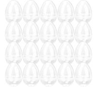 20 Pcs 5 Inch Large Clear Easter Eggs Big Transparent Easter Eggs Fillable Plastic Eggs Plastic Surprise Egg Bulk for Easter Hunt Theme Party Favors