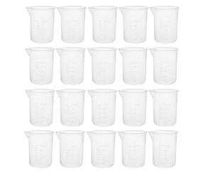 20 PCS 50ml Plastic Mixing Cup Measuring Cups, Measuring Jugs Transparent Reusable Mixing Cup for Mixing Resin Paint Stain Epoxy