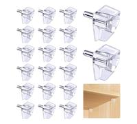 20 Pcs 5mm Shelf Support Nails, Shelf Support Peg, Support Shelf Pins, Durable Shelf Support, High Load Capacity Transparent Cupboard Shelf Pegs Easy Installation for Kitchen Shelves Cabinet Bookcase