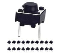 20 Pcs 6 mm 2 Pin Momentary Tactile Tact Push Button Switch Through Hole Breadboard Friendly for the Panel PCB by QTEATAK