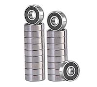 20 Pcs 608-2RS Ball Bearings - Bearing Steel and Double Rubber Sealed Miniature Deep Groove Ball Bearings for Skateboards, Inline Skates, Scooters (8mm x 22mm x 7mm)