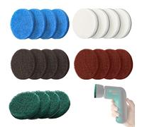 20 Pcs 64mm Scrub Pads Set for Electric Cleaning Brush, Power Scrub Pads for Kitchen, Bathroom, Auto, Grout, Carpet, Shower, Compatible with Bosch Home/Garden 6033 Battery Cleaning Brush