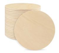 20 PCS 8 Inch Unfinished Wood Circles, Thickness 6 mm, Wooden Rounds for Crafts, Wood Discs for DIY Painting Decorations, Weddings and Parties,by GNIEMCKIN