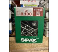 20 Pcs 8 X 100 Spax Hi Force Screws T40 Timber Woodwork Joining Fences Benches Doors