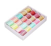 20 Pcs 9 Strands Embroidery Thread Rainbow Color Symphony Hand Woven Rope Special Sewing Thread Gift Set
