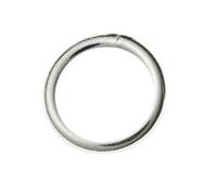 20 pcs .925 Sterling Silver 6mm Round Closed/Soldered Jump Rings 21 Gauge / 0.7mm Wire/Connector/Findings/Bright