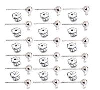 20 PCS 925 Sterling Silver Plated Ball Earring Studs with Loop, Hypoallergenic Ball Post Earrings with 50 PCS 925 Sterling Silver Earring Backs for Earring Making Findings
