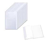 20 Pcs A4 Book Cover Transparent Plastic Exercise Book Covers Student Solutions Clear School Notebook Protector Cover Film Reusable Protective Sleeve Books Ideal for School Supplies Office Stationary