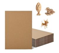 20 PCS A4 Corrugated Cardboard Sheets, Thickned Large Kraft Board, A4 (210 x 300 mm) Thick Cardboard Sheets, for Painting, Modeling, Arts, Craft, DIY, Packaging