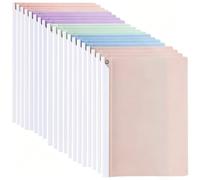 20 PCS A4 Plastic Clear Report Covers with Sliding Bars, 40 Sheet Capacity, File Organiser for Document Contract Resume Binding Plastic Book Folders - Macaron Color