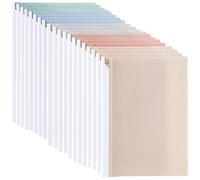 20 PCS A4 Plastic Clear Report Covers with Sliding Bars, 40 Sheet Capacity, File Organiser for Document Contract Resume Binding Plastic Book Folders - Soft Color