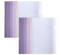 20 Pcs A4 Report Covers with Sliding Bar, Clear Report Covers for A4 Paper, Resume Covers 90 Sheet, Presentation Folders, Dissertation Binder for School Office Home Resume Presentation Document Purple