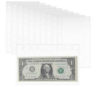 20 Pcs A6 Binder, Zipless Cash Envelopes with Index Bits Design, Clear PVC Loose Leaf Filling Bags Envelopes for Documents Notebooks Cards