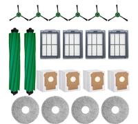 20 Pcs Accessories Kit for iRobot Roomba Plus 505/405 Combo Robot Vacuum Cleaner, 2 Roller Brush, 4 Mop Pads, 4 Hepa Filters, 6 Side Brush, 4 Vacuum Bags Replacement Parts