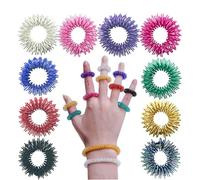 20 PCS Acupressure Rings, Stress Relief Fidget Sensory Toys, Finger Massage Ring for Stress Relief Toys Acupuncture Ring Set for Women Men, Anxiety Relief Toys Stress Reducer Massager 10 Colors