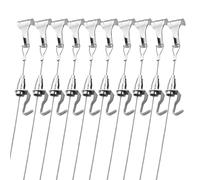 20 Pcs Adjustable Picture Hanging Kit, 2m Stainless Steel Wire Rope with Wire Hook and Rail Moulding Hook Hold Up to 55kg, Picture Hanging Wire for Mirror, Photo Frame & Art