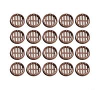 20 Pcs Air Vents for Cabinet Applications Optimized Mesh Design for Unobstructed Airflow and Dust Prevention (brown)