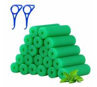 20 Pcs Aligner Chewies for Aligners, Green Mint Scented Dental Chewies with 2 Pcs Blue Aligner Tools, Teeth Straightening Kit Aligners Resuable Tray Seaters for Orthodontic