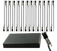 20 Pcs Alligator Clip Stick Set With Spray Painting Stand Base, Model Painting Alligator Clip, Standing Base with Metal Wire Clamps Long-Tailed Clasp for Hobby DIY Card Photo Memo