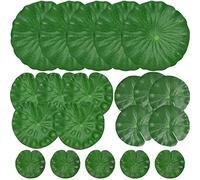 20 Pcs Artificial Lily Pads for Ponds, Realistic Floating Lily Pads Leaves