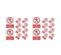 20 Pcs Authorized Personnel Only Sticker 7.8x5.9 PVC Warning Sign | Waterproof, Easy Repositioning, Matte Low-reflection Finish, Bold Print for Equipment Enclosures
