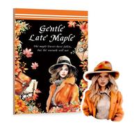 20 Pcs Autumn Theme Sticker, Junk Journal Supplies PET Journal Stickers Maple Leaf Autumn Theme Journaling Stickers, Ephemera Sticker Book Pre Cut, Junk Journal Supplies, Planner