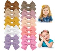 20 Pcs Baby Hair Clips Small Size Toddler Hair Clips 2.5in Hair Bows for Baby Girls Mini Baby Hair Bows Baby Hair Accessories for Little Girls Kids Infant Fine Hair (Style 2)