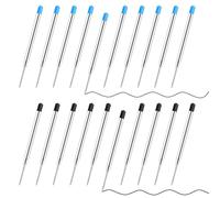20 Pcs Ballpoint Pen Refills,Replaceable Biro Refills,Ball Point Pen Refill,9.9cm Large Capacity Metal Gel Pen Refill,1mm Nib,Quality G2 Style Refill for Use in Schools Offices (Black + Blue)