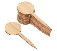 20 Pcs Bamboo Gardening Signs Plant Markers Realistic Labels Seedling Nameplates Thicken Plaque naments Miniature Decors Sign