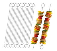 20 PCS BBQ Metal Skewers Stainless Steel,air Fryer skewers 7.87''/20cm Reusable Kebab Skewers for Grilling, Oven, and BBQ