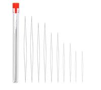 20 Pcs Beading Needle, 10 Size Stainless Bead Needle with Storage Tube, Seepage Needles with Large Eye Needles for Crafts and Jewellery Bead
