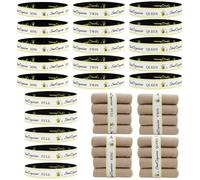 20 Pcs Bee Bed Sheet Organizer Bands Bed Sheet Size Label Bands for Linen Closet Organizers and Storage Honey Bee Themed Elastic Bedding Keeper Straps for Organizing Bedsheet (King Queen Twin Full)