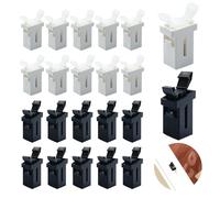 20 Pcs Bin Lid Clasps Set Compatible with Brabantia Waste, Touch Top Lid Bin Latch Lock, Flexible Catch Compatible with Brabantia Waste Bins 20L, 30L, 40L, 45L, 50L