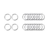 20 Pcs Binder Rings Metal Book Ring,Index Card Rings,20 mm Inner Diameter,Loose Leaf Connectors,Perfect for Key Rings,Name Tags,Photo Albums and Memo Filing(Silver)