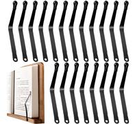 20 Pcs Black Book Stand Page Holder Clips Press Torsion Spring Replacement Repair Parts for Bamboo Tray Cookbook Music Book Stands
