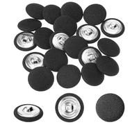 20 PCS Black Buttons, 20mm Fabric Cloth Covered Button, Black Round Suit Button, Small Tuxedo Buttons, Vintage Coat Sewing Buckle for Women Man Jacket Coat Blouse Jeans Dress Gowns