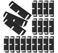 20 Pcs Black Door Hinge Shims 0.47 Inch Thickness 3.5 Inch Hinge Shims Plate Adjustable Door Jamb Repair Kit for Air Leakage Misalignment