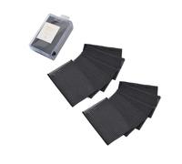 20 PCS Black Magic Bangs Hair Pad, Plastic Paste Posts Square Hair Pad, Hair Styling Tool Barber Acessories Holder Barber Grippers Clips and Barrettes