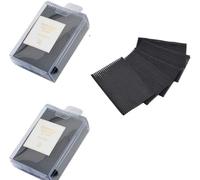 20 Pcs Black Magic Bangs Pad, Plastic Paste Posts Square Pad, Styling Tool Barber Acessories Hair Holder Barber Grippers, Hair Accessories