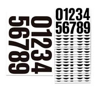 20 Pcs Black Number Stickers, DIY Creative Self Adhesive Stick on Numbers, Sticky Numbers for Wheelie Bins, Mailboxes, Doors, Windows, Classroom