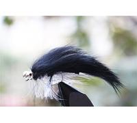 20 pcs Black Zonker Streamers Trout Fly Fishing Flies Lures (Size 4)