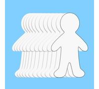 20 Pcs Blank Paper Dolls for Personalised Cardboard Cutout DIY Craft Supplies Durable Cardboard Figures for School Classroom Home Art DIY Projects Creativity