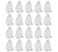 20 Pcs Blind Hold Down Brackets Plastic Blind Rail Hold Clips Durable Clear Blind Brackets for Horizontal Blinds Shades Windows Doors