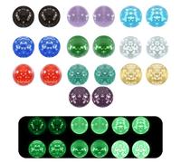 20 PCS BMYUK Glow in the Dark Marbles 16mm Multi-Color Dotted Marble Run Games Accessories Home Decoration DIY Projects Children's Games 10 Colours