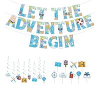 20 PCS Bon Voyage Party Decorations - ‘Let the Adventure Begin’ Banner & Travel-Themed Supplies for Farewell Parties & Going Away Celebrations