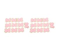 20 Pcs Bows Iron On Patches, Cute Pink Chenille Embroidered Patches for Clothing Jackets Backpacks, Sewable DIY Bow Appliques with Hot Melt Glue for Kids Women Teens