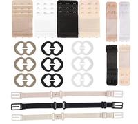 20 PCS Bra Extenders for Women, 2 & 3 Hook Adjustable Bra Strap Extender for Comfort, Soft Elastic Lingerie Band Extensions for Tight Bras, Bra Clips for Racer Back, Multiple Colors